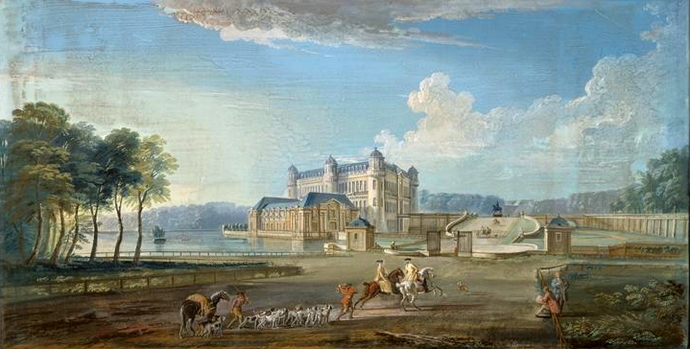 Retour de chasse à courre au château de Chantilly - XVIIIe © RMN-Grand Palais - Domaine de Chantilly - René-Gabriel Ojéda